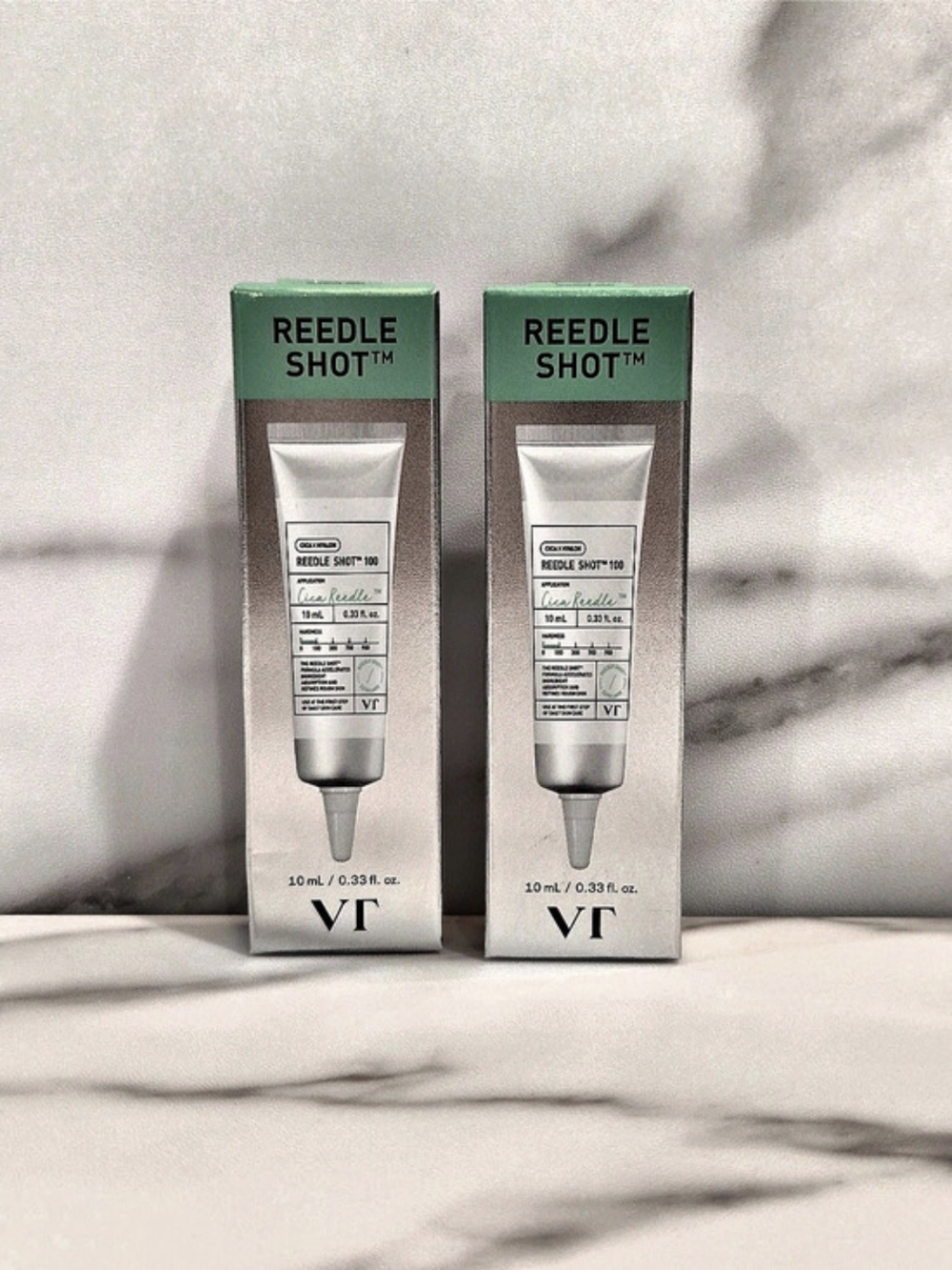 VT Cosmetics REEDLE SHOT 100 CICA X HYALON Face Serum 10ml Each ×2 (Two) - NIB